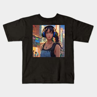 manga girl Kids T-Shirt